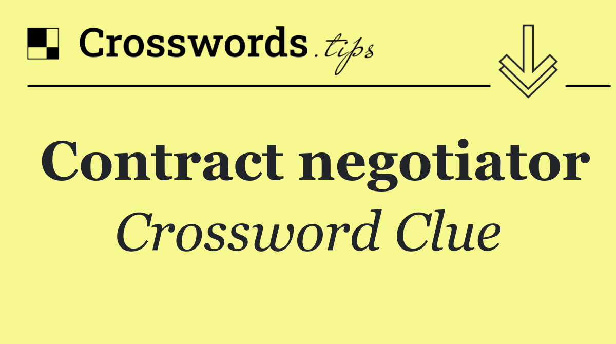 Contract negotiator