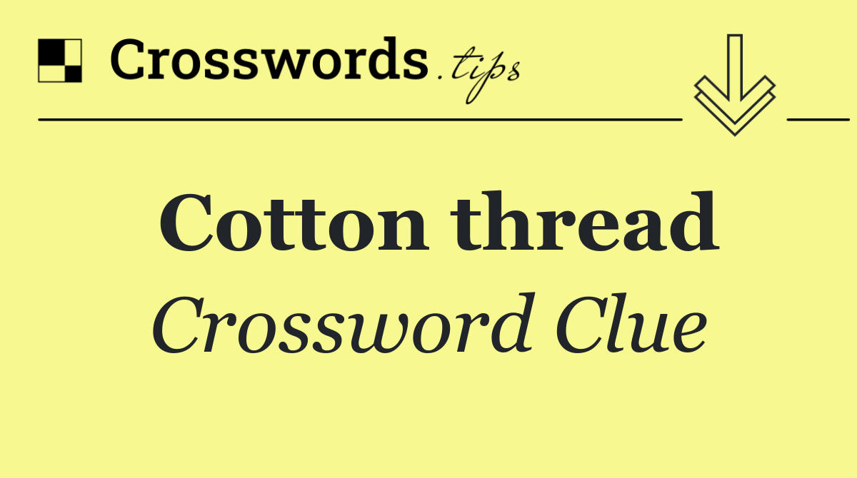 Cotton thread