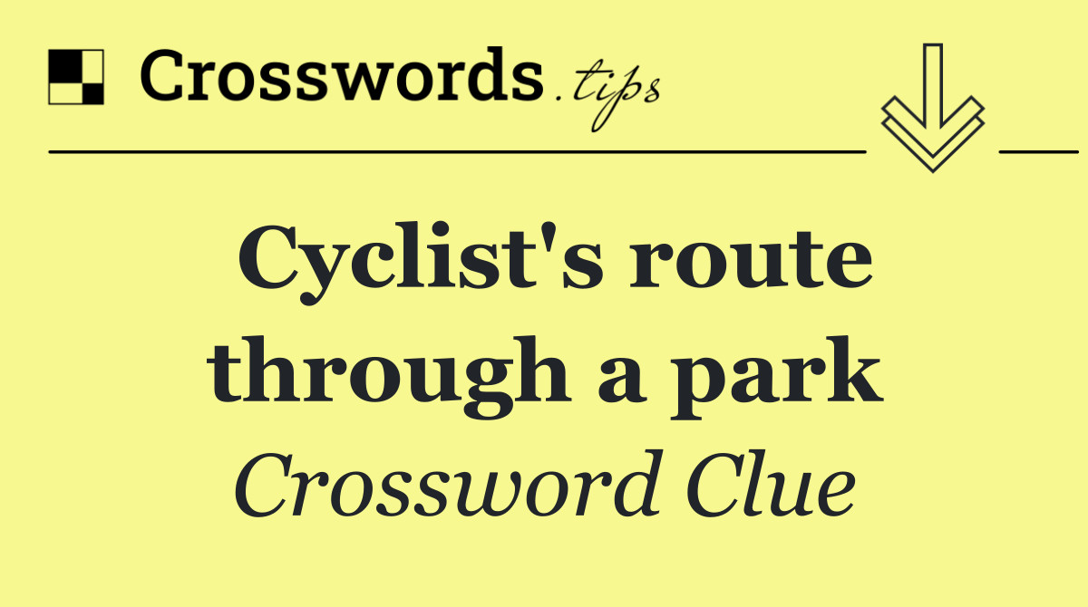 Cyclist's route through a park