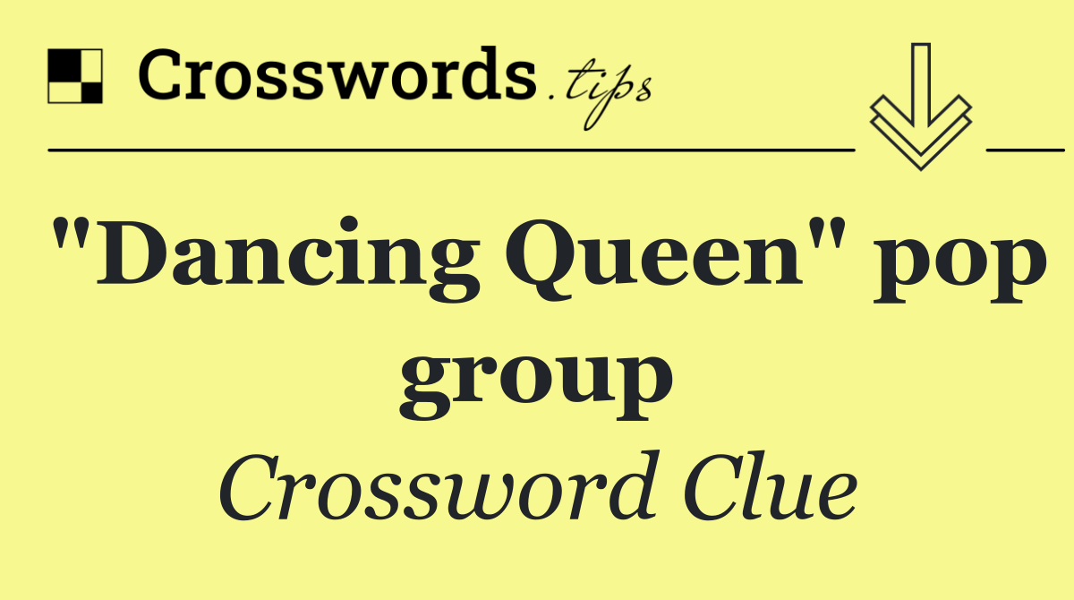"Dancing Queen" pop group