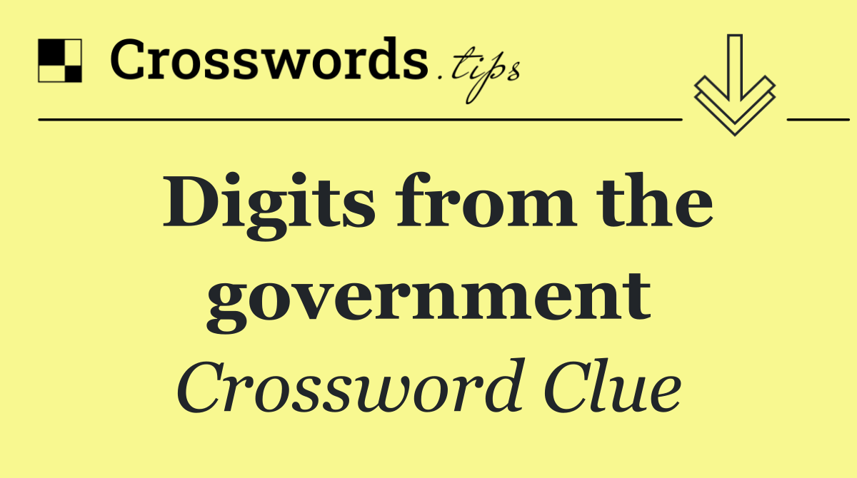 Digits from the government