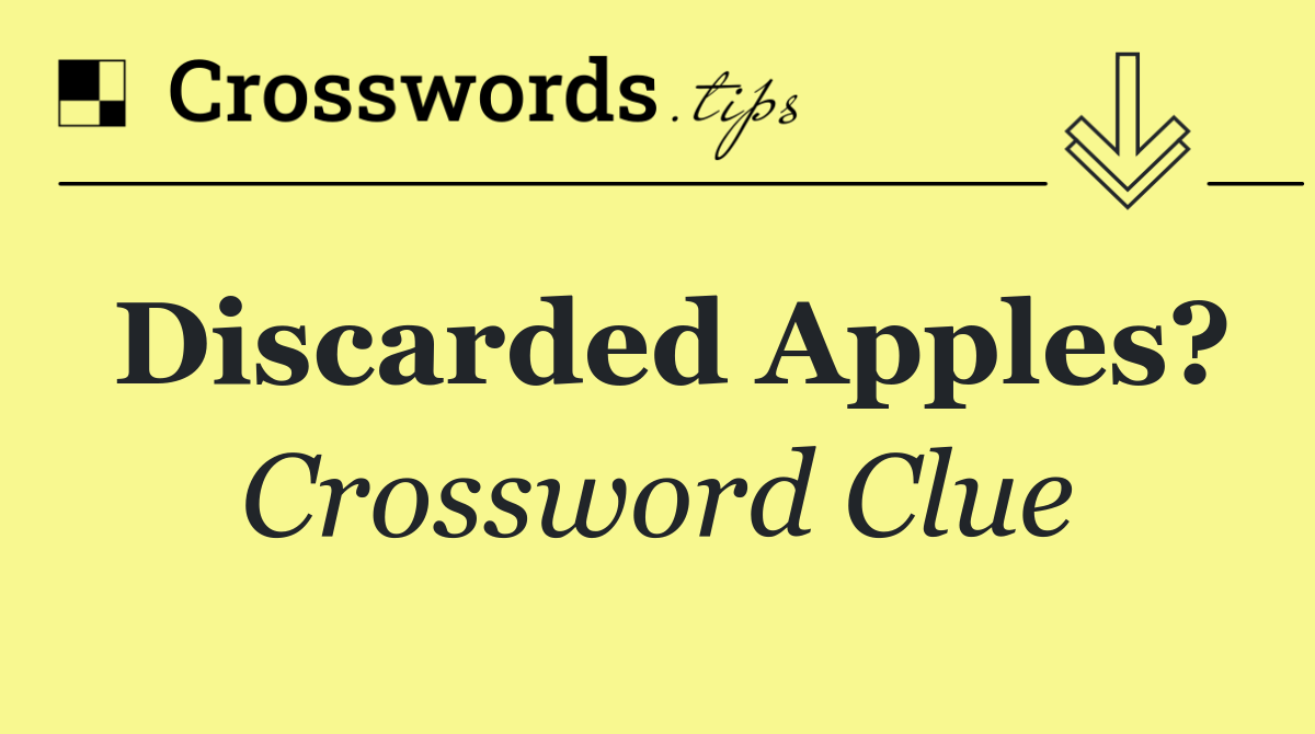 Discarded Apples?
