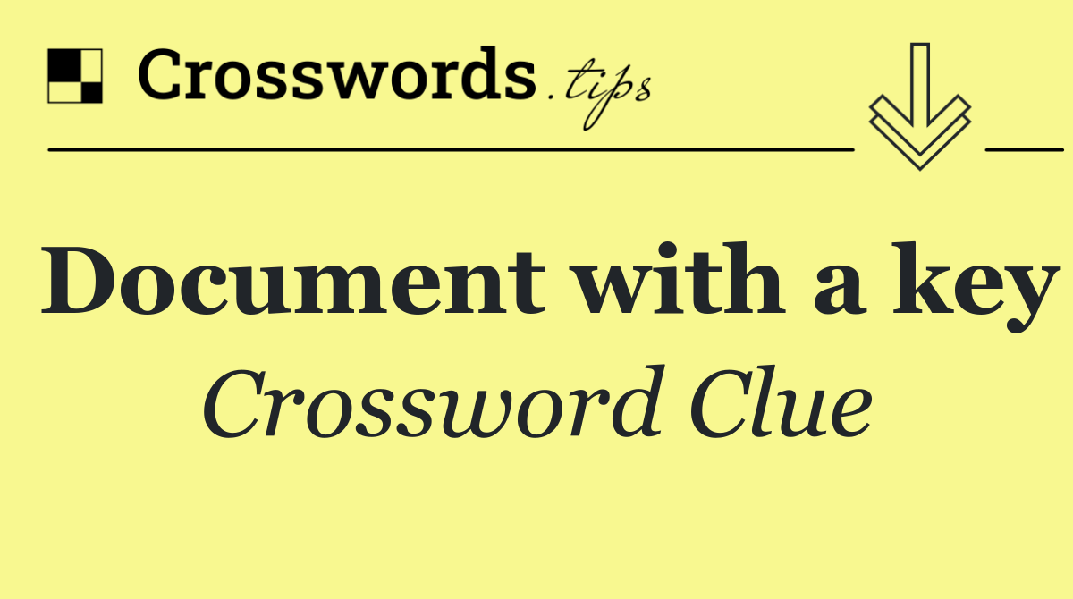 Document with a key