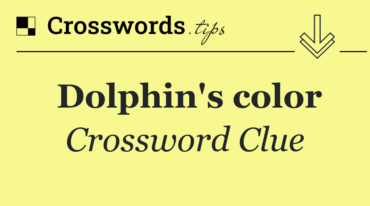 Dolphin's color
