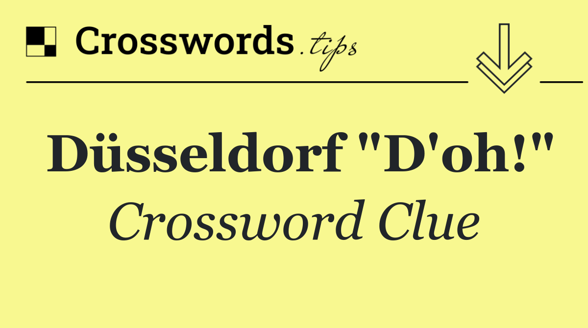 Düsseldorf "D'oh!"