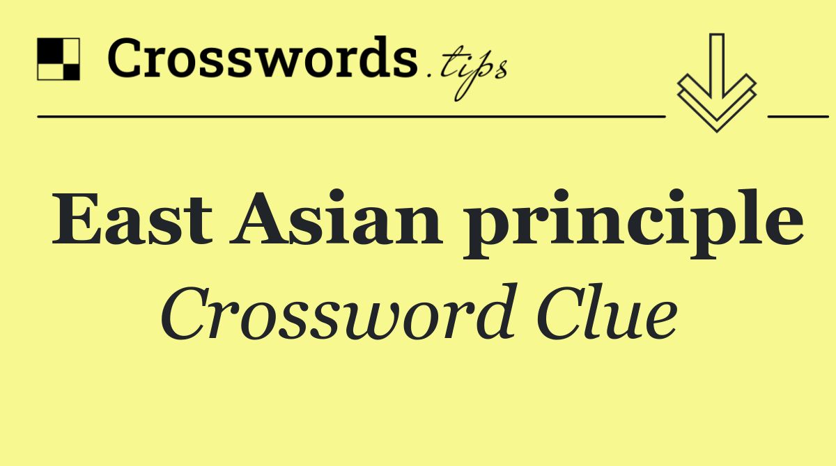East Asian principle