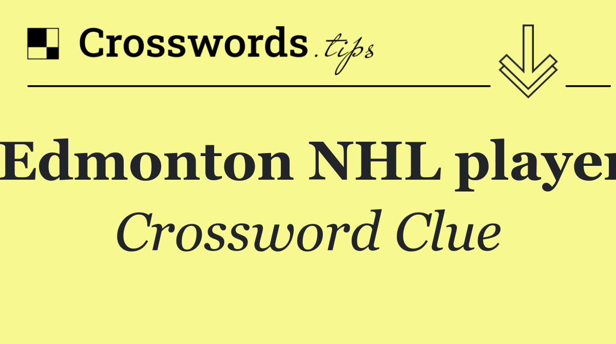 Edmonton NHL player