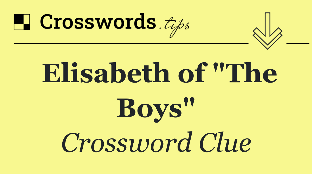 Elisabeth of "The Boys"