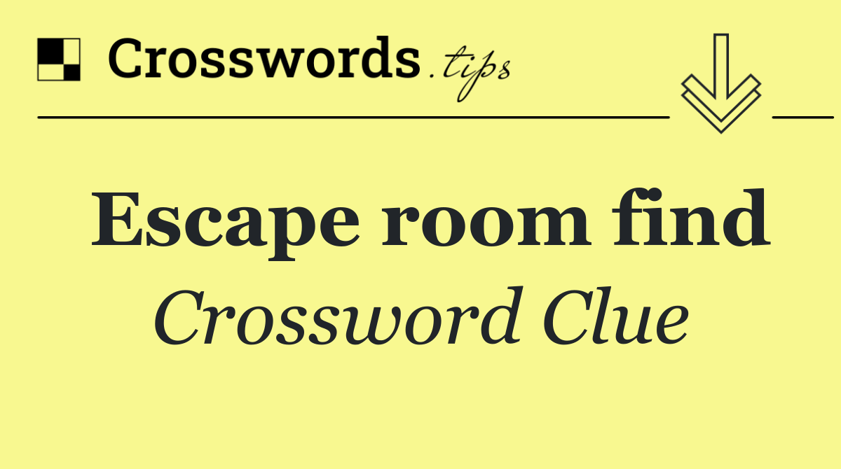 Escape room find