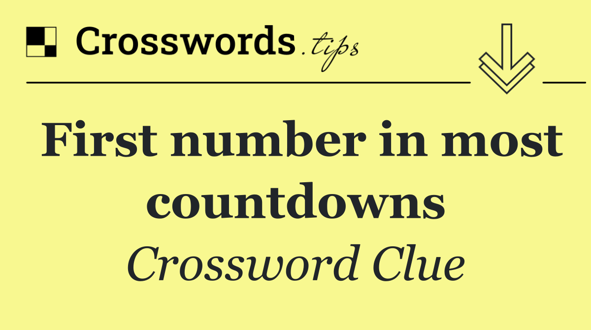 First number in most countdowns
