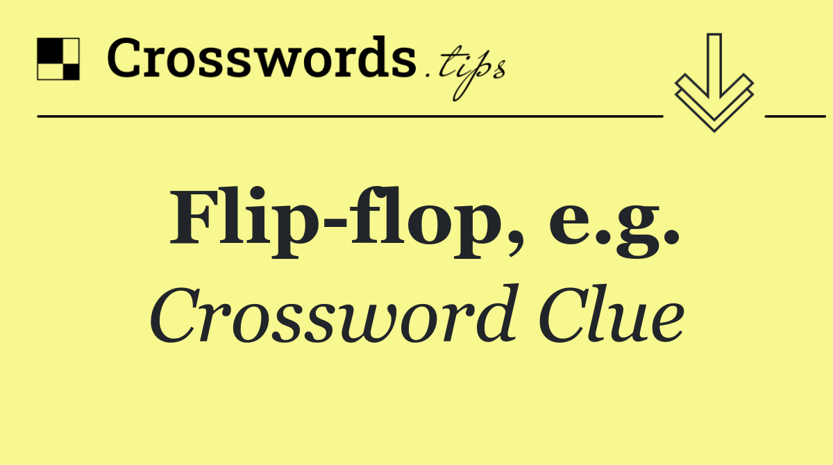 Flip flop, e.g.