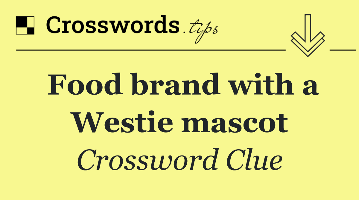 Food brand with a Westie mascot