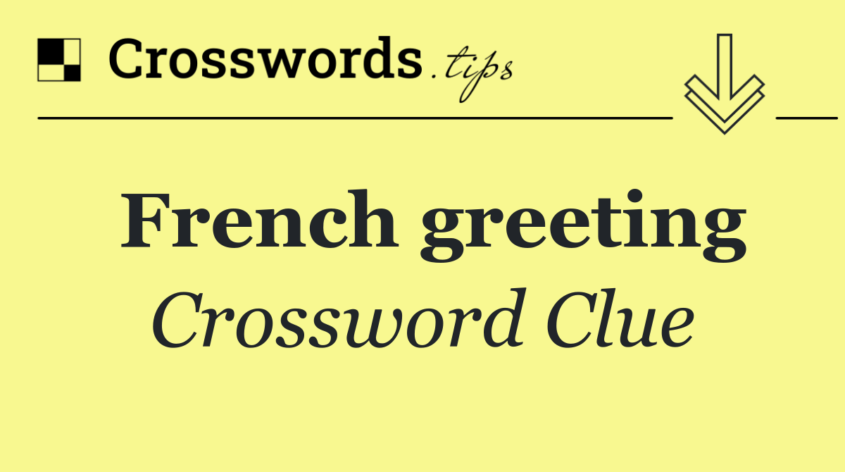 French greeting