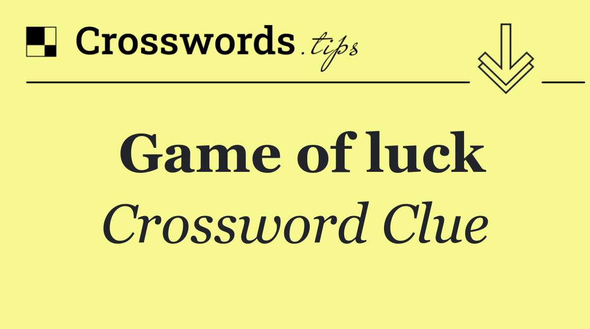 Game of luck
