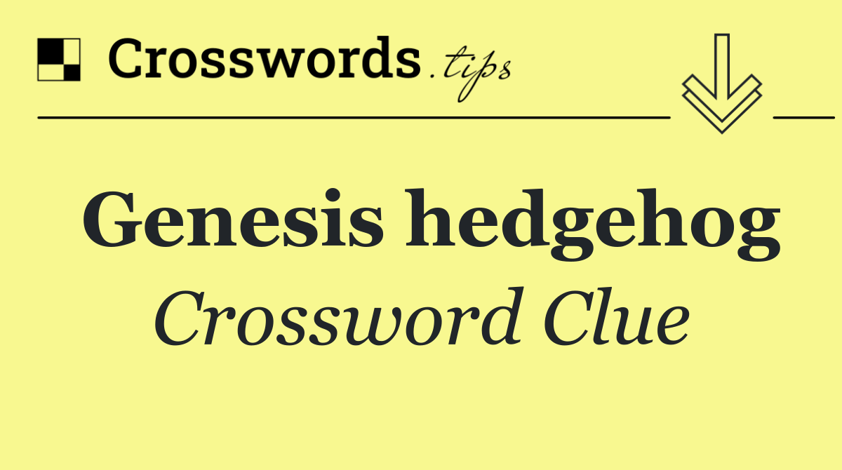 Genesis hedgehog