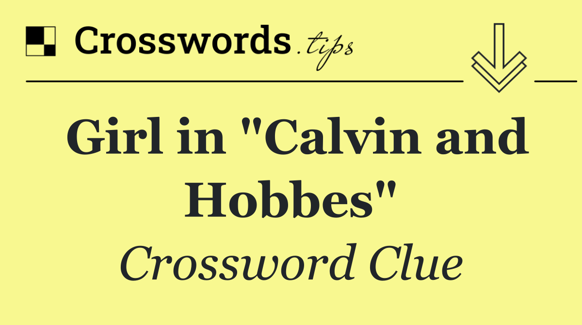 Girl in "Calvin and Hobbes"