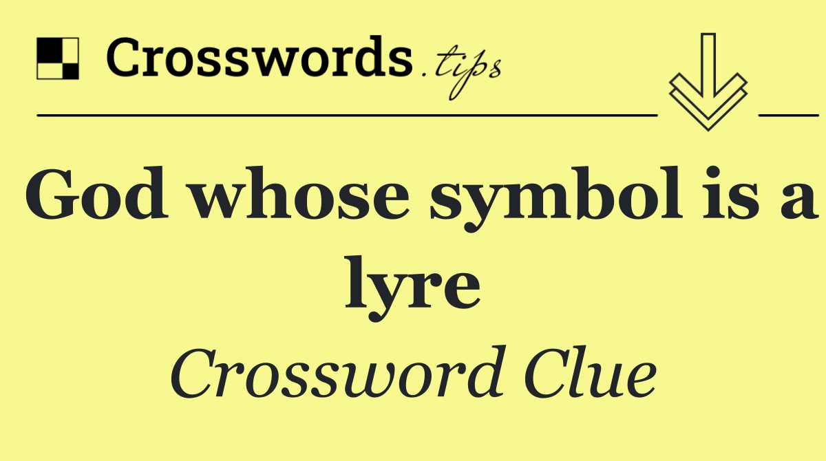 God whose symbol is a lyre