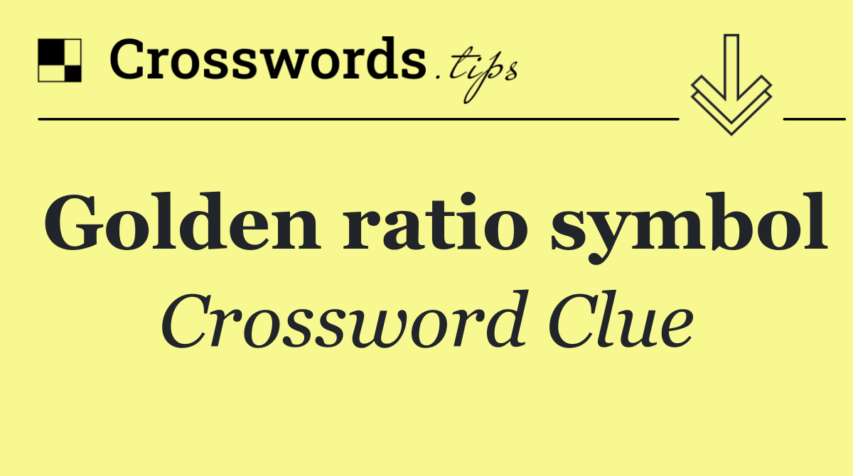 Golden ratio symbol