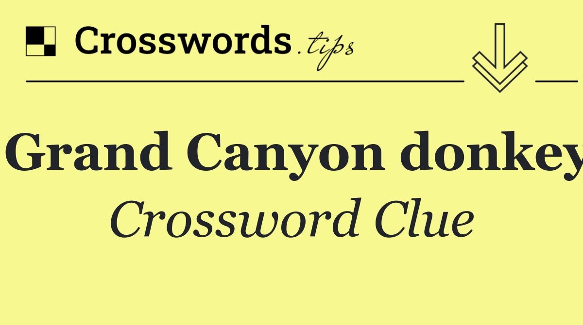 Grand Canyon donkey