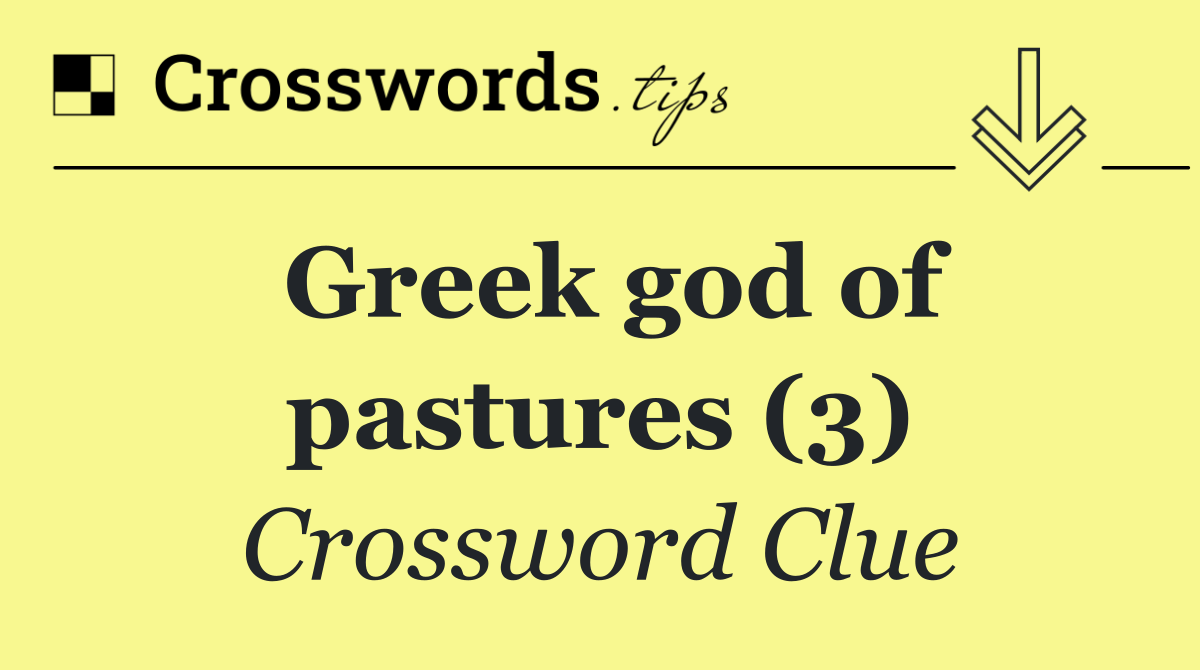 Greek god of pastures (3)