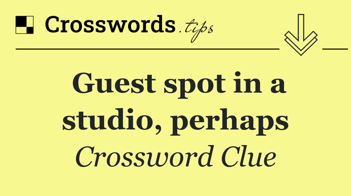 Guest spot in a studio, perhaps