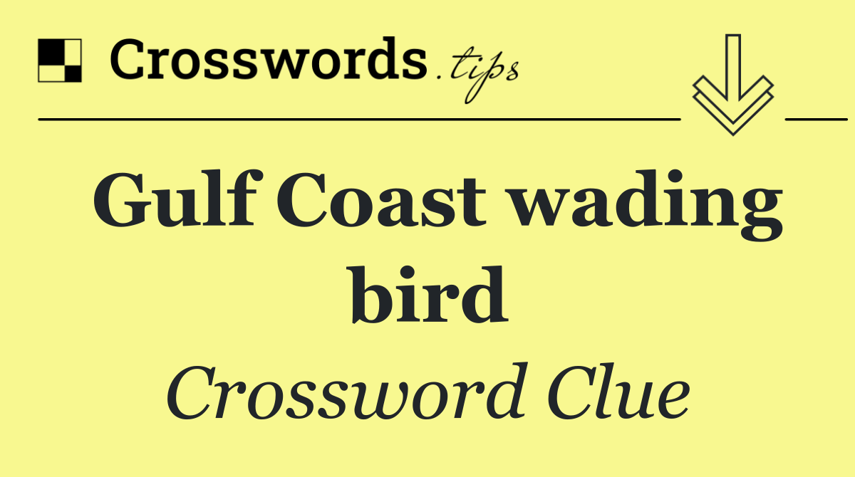 Gulf Coast wading bird