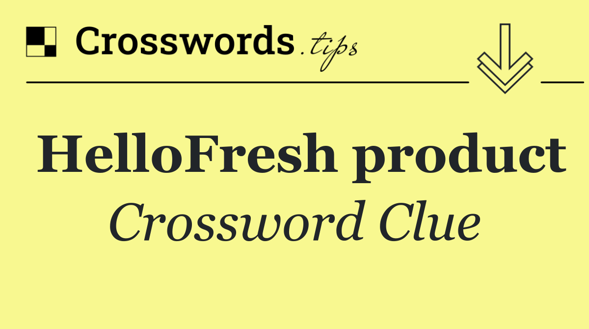 HelloFresh product