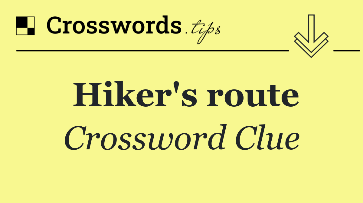 Hiker's route