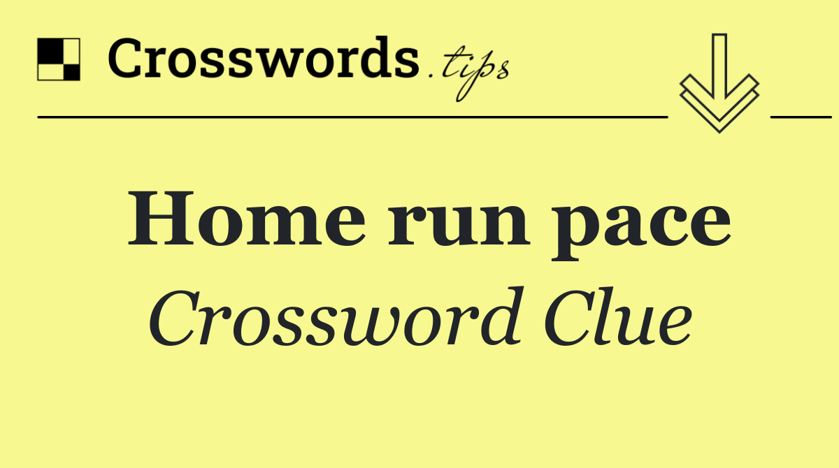 Home run pace