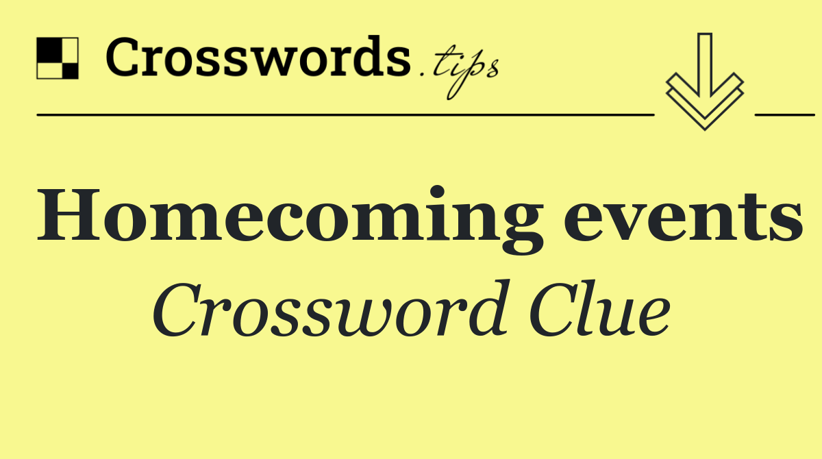 Homecoming events
