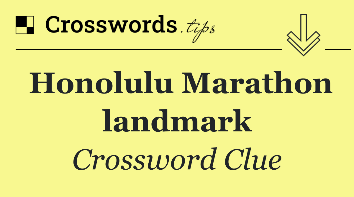 Honolulu Marathon landmark