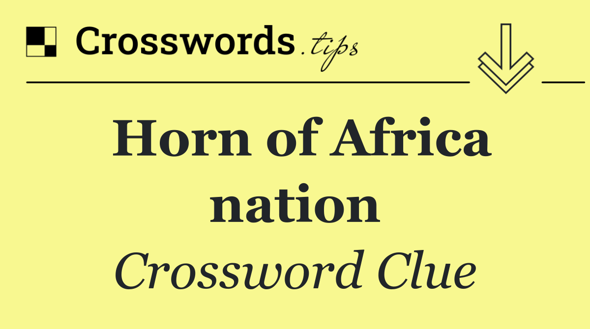 Horn of Africa nation
