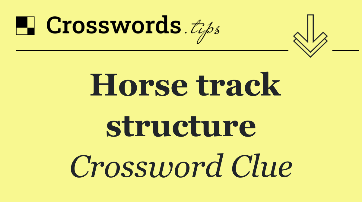 Horse track structure