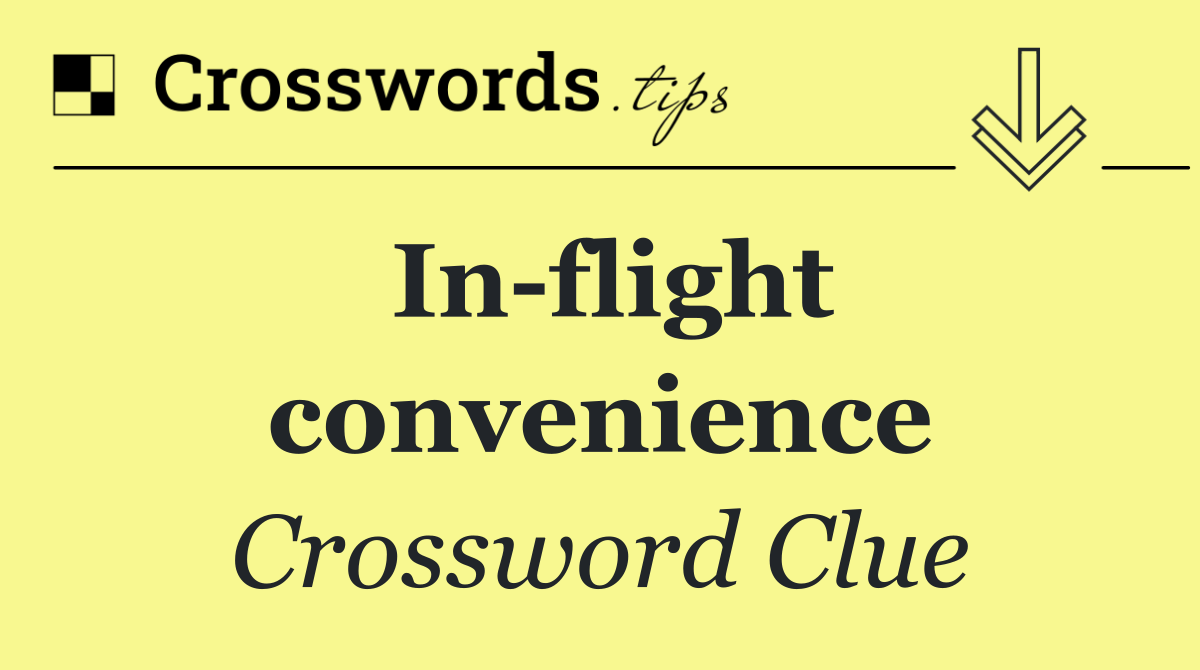 In flight convenience