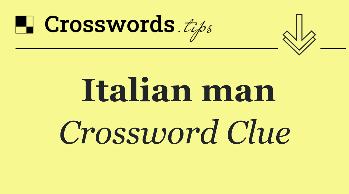 Italian man