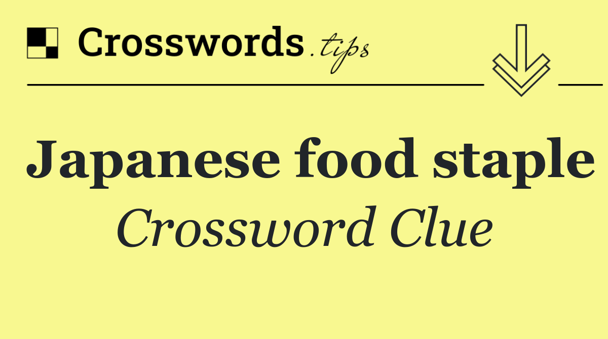 Japanese food staple