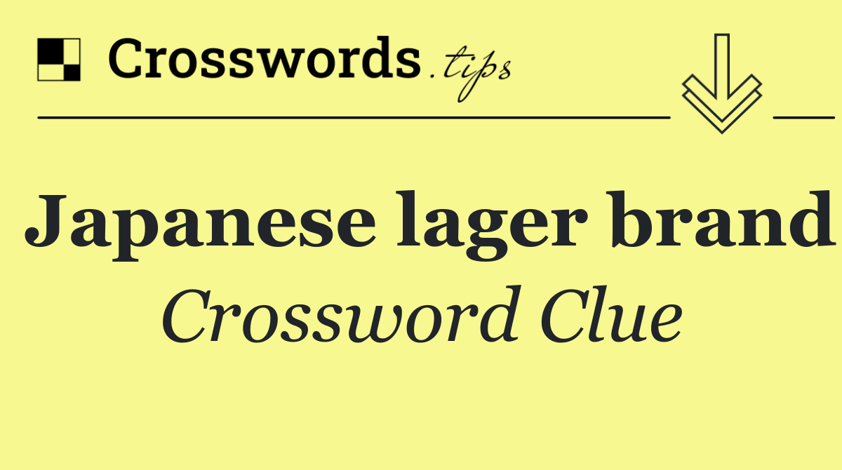 Japanese lager brand