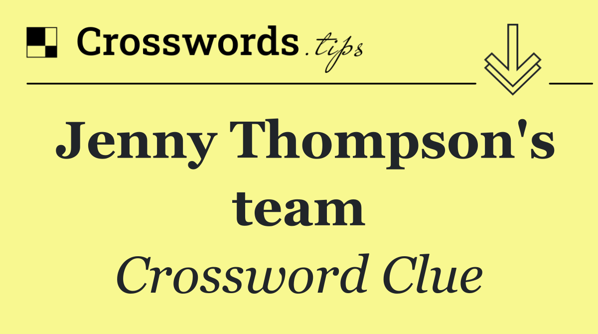 Jenny Thompson's team