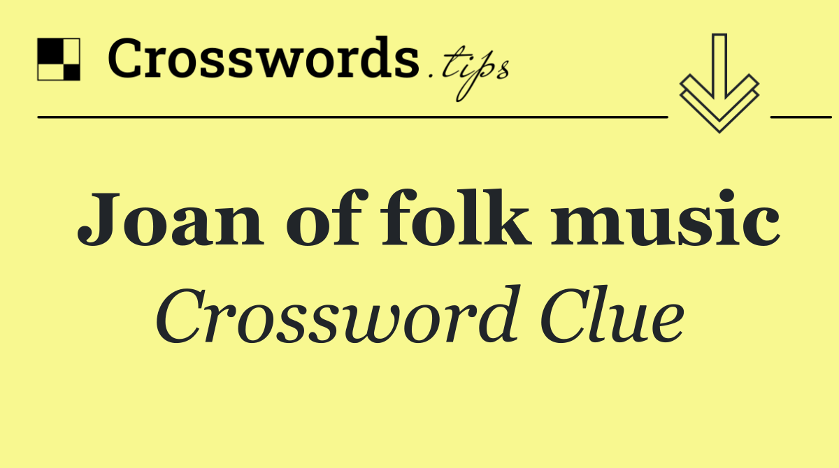 Joan of folk music