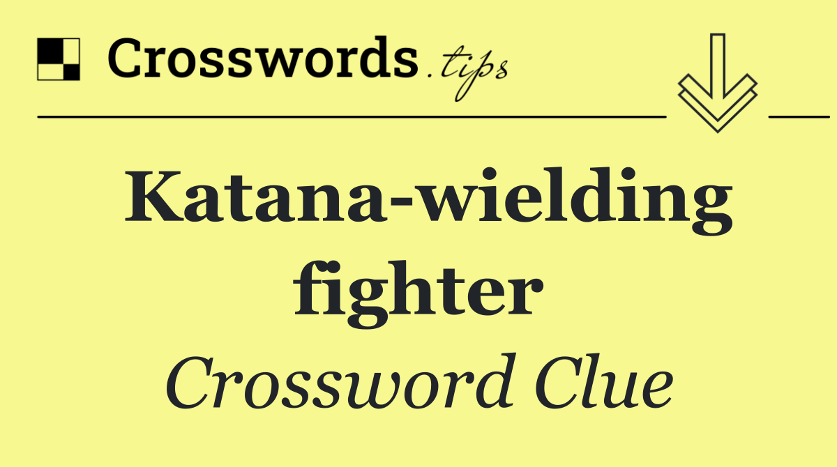 Katana wielding fighter