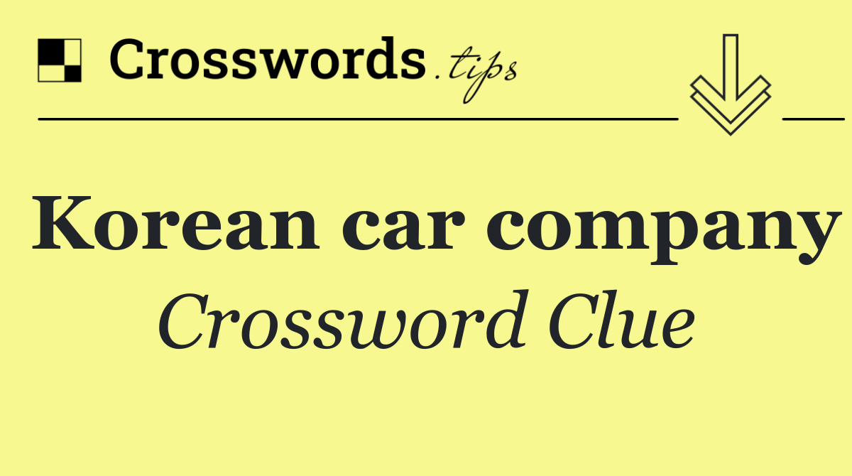 Korean car company
