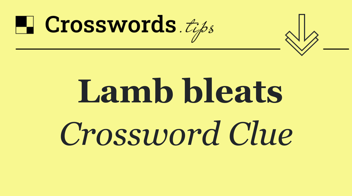Lamb bleats