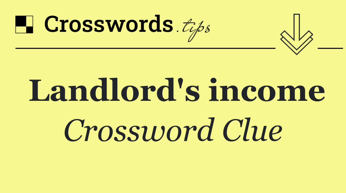 Landlord's income