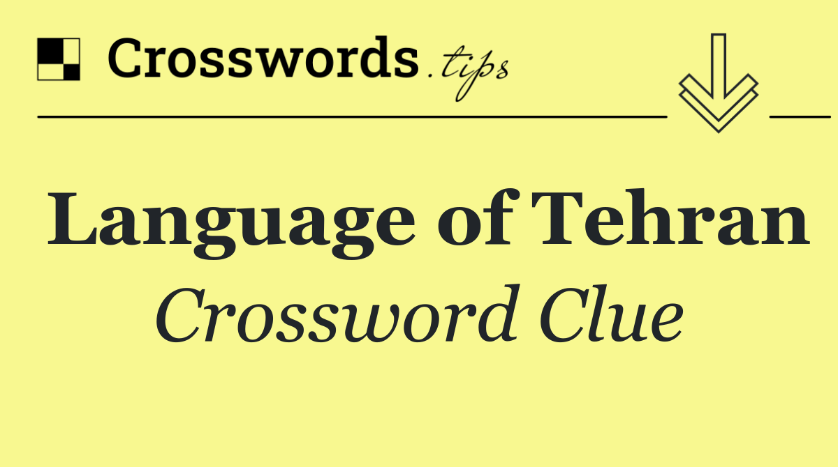 Language of Tehran