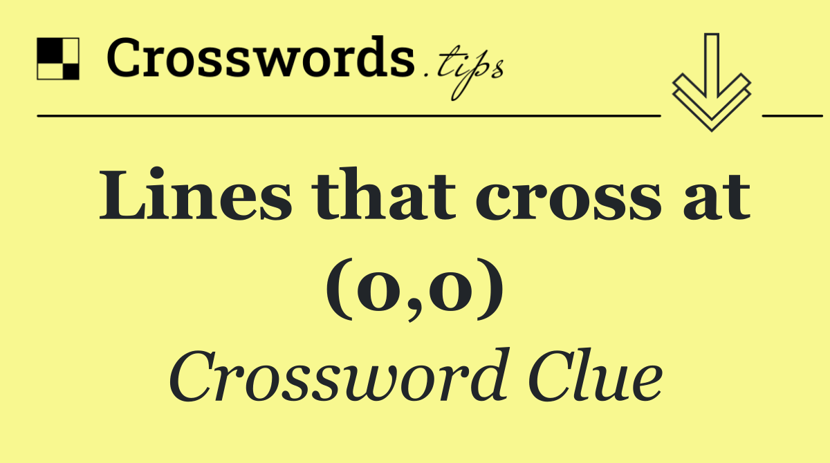 Lines that cross at (0,0)