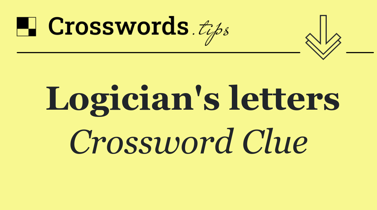Logician's letters