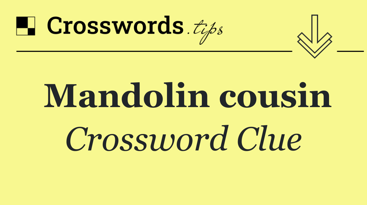 Mandolin cousin