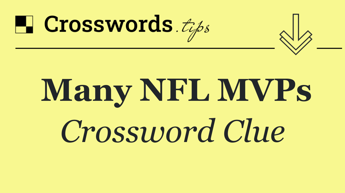 Many NFL MVPs