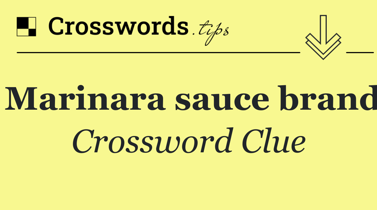 Marinara sauce brand