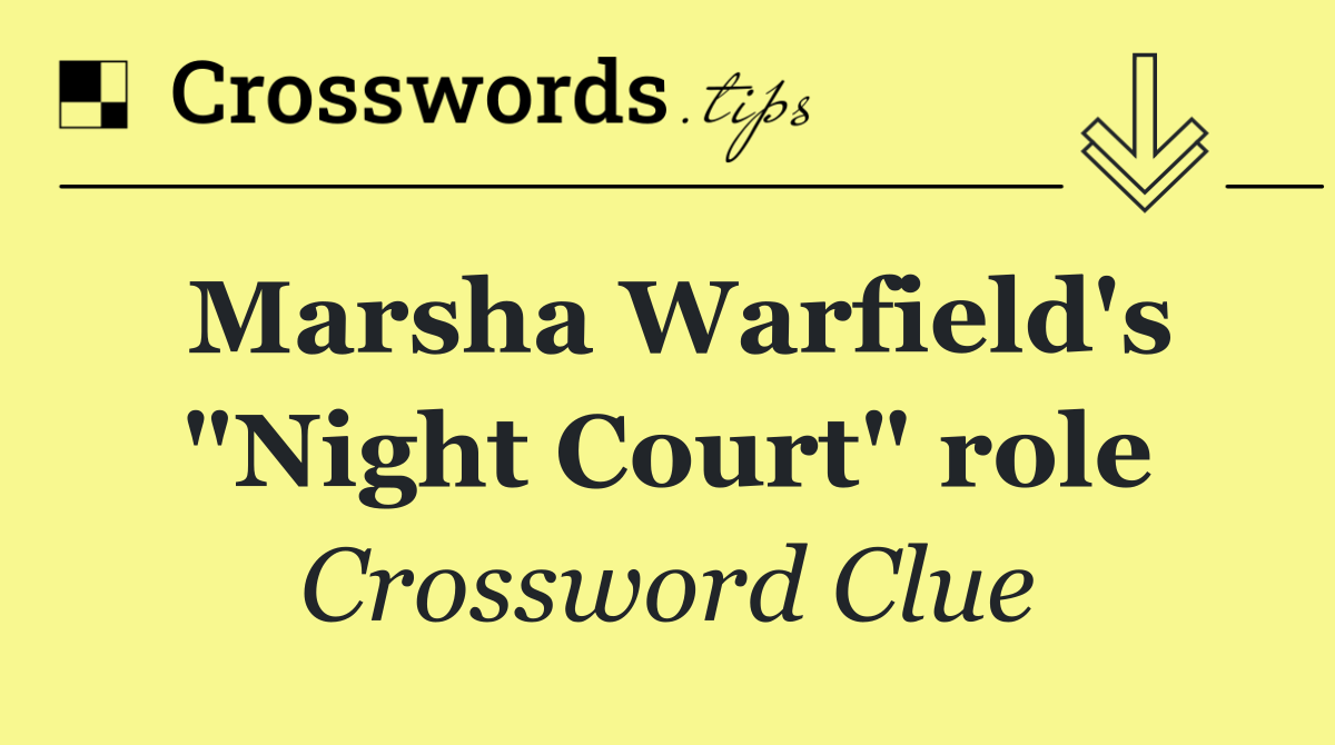 Marsha Warfield's "Night Court" role